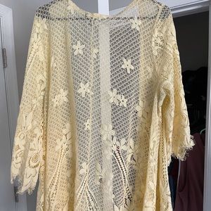 Yellow Lacey light kimono
